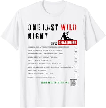 Bachelor Party Groom Challenge Funny Game stag Night T-Shirt