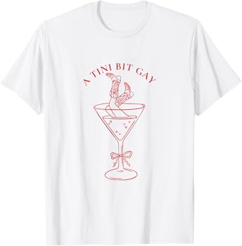 A Tini Bit Gay Femme Lesbian Gay Cowgirl Sapphic Bi Pride T-Shirt