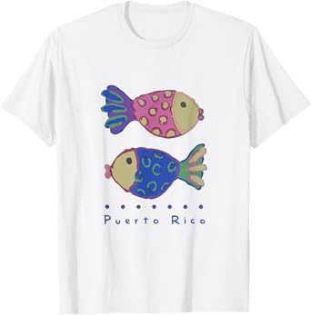 Puerto Rico Beach Fish Art Souvenirs T-Shirt