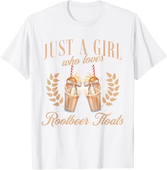 Just a girl who loves root beer float aesthetic coquette bow T-Shirt
