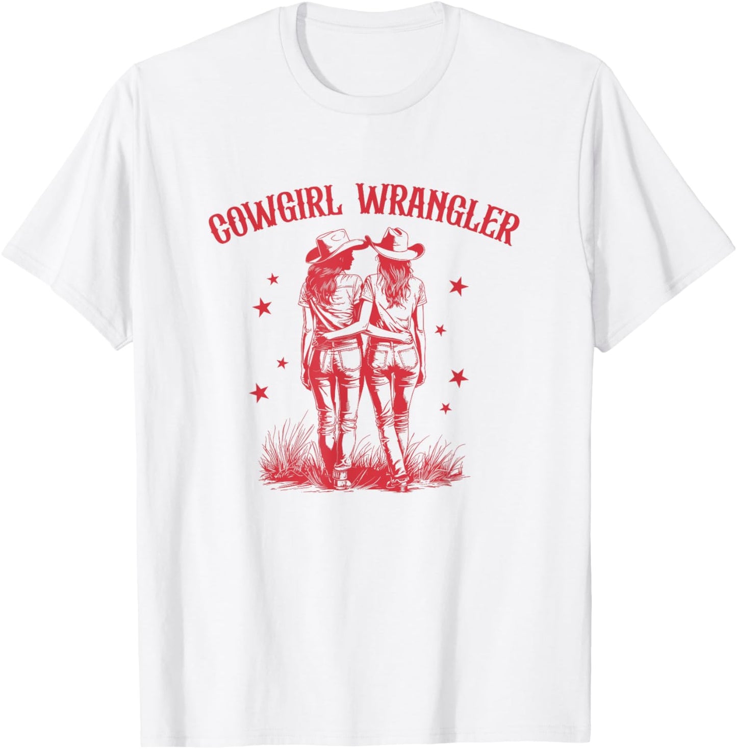 Cowgirl Wrangler – Retro Lesbian Cowgirl Howdy Lesbians T-Shirt