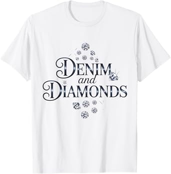 Denim And Diamonds for Ladies 2025 Denim with Diamonds Jeans T-Shirt
