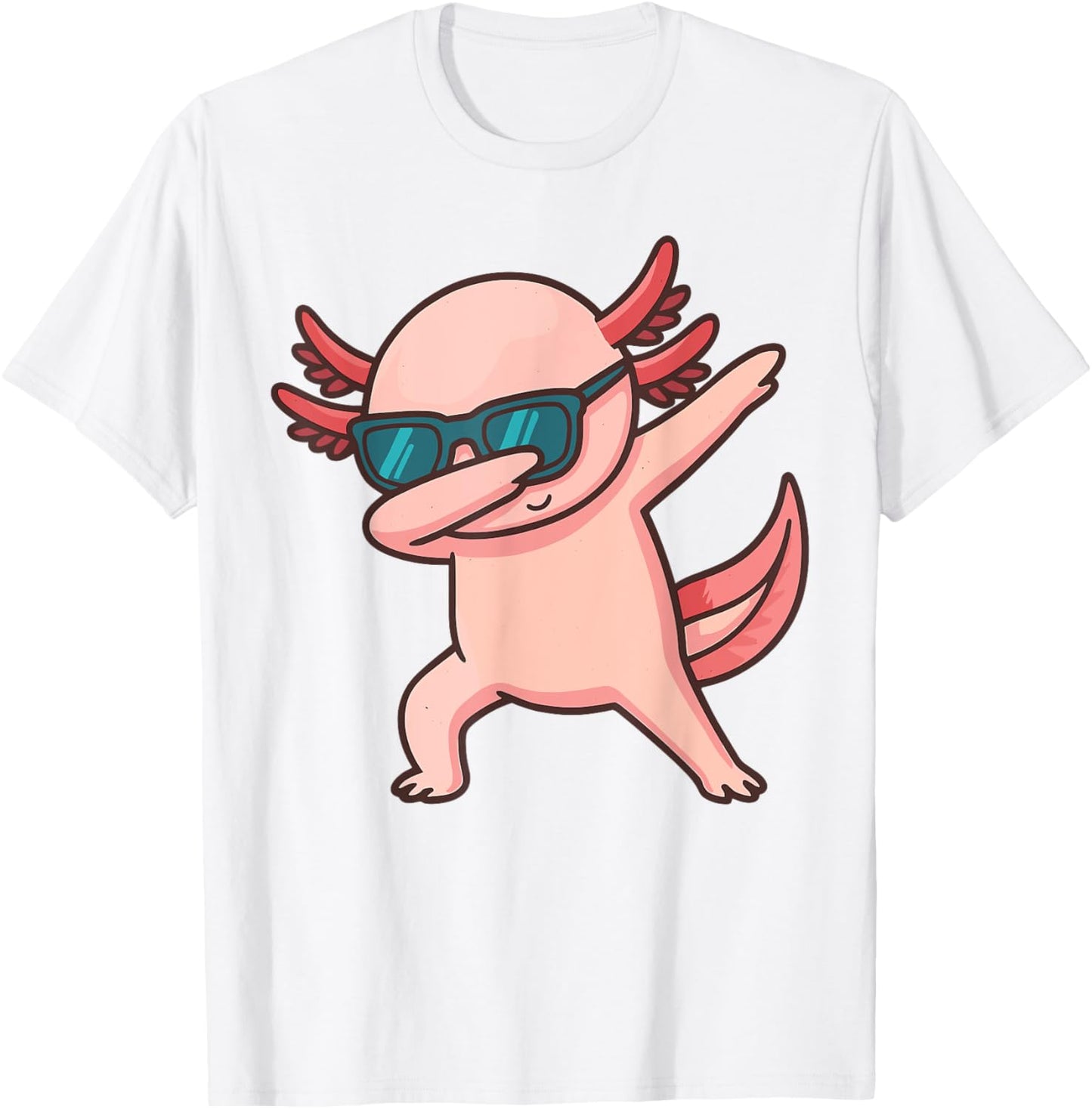 Cute Dabbing Axolotl With Sunglasses T-Shirt