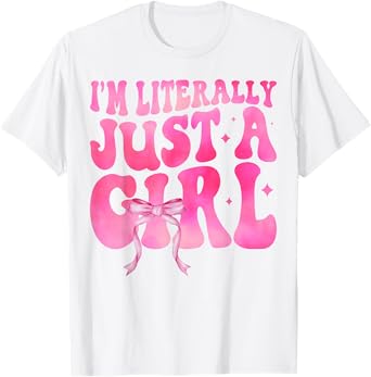 I'm Literally Just A Girl Sad Hamster Meme With Pink Ribbon T-Shirt