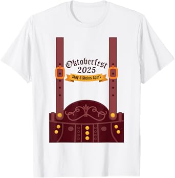 Oktoberfest 2025 6 Stein Apart Beer October Funny Drinking T-Shirt