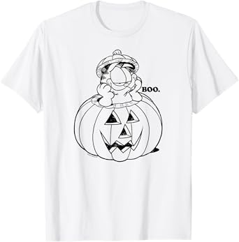 Garfield - Boo Halloween Jack O' Lantern Pumpkin T-Shirt