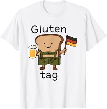Gluten Tag Funny German Bread Beer Oktoberfest T-Shirt