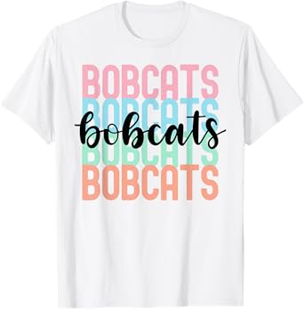 Bobcats Team Mascot School Spirit Game Night T-Shirt
