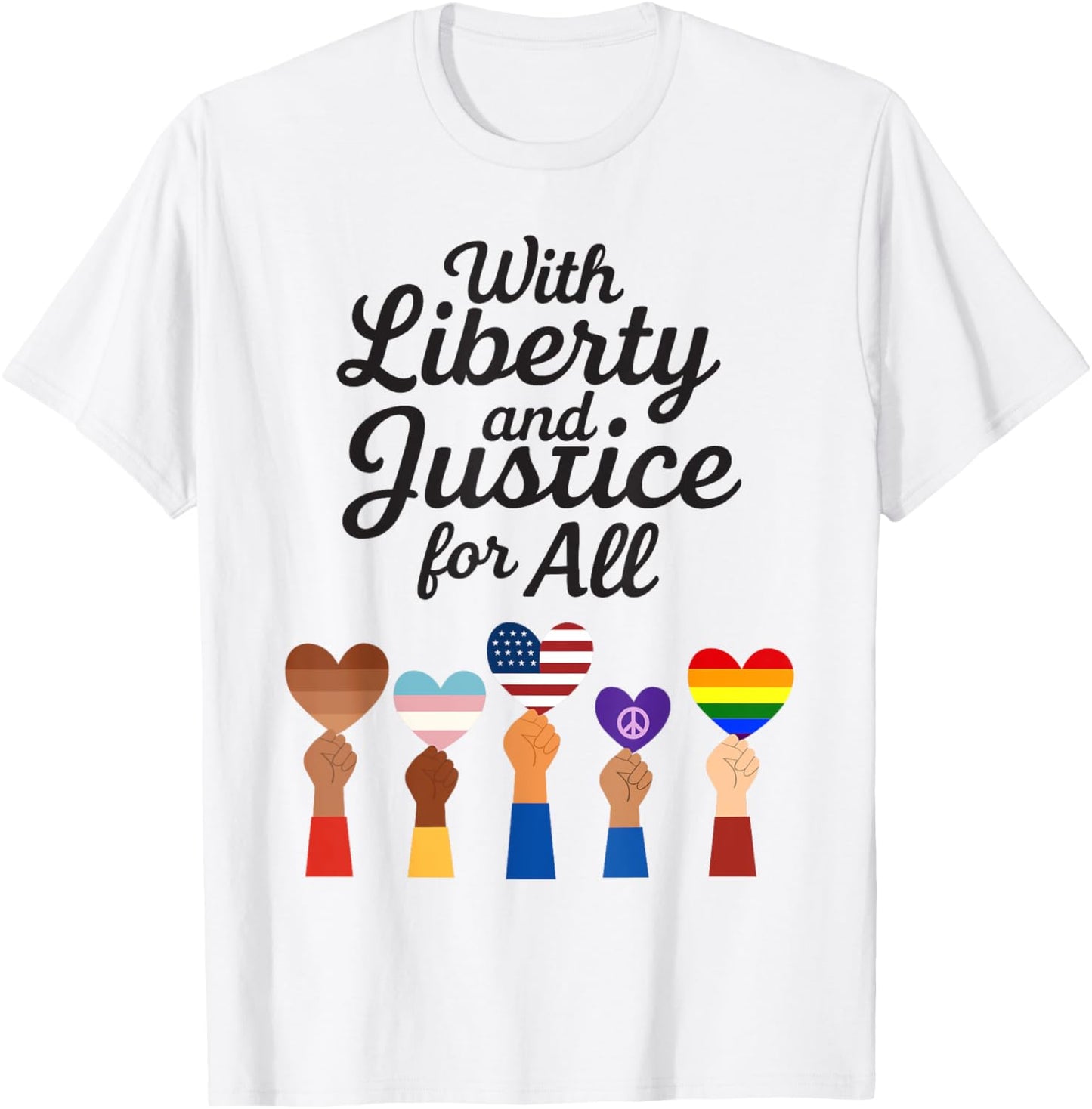 With Liberty And Justice For All Protest Freedom 4th Of July T-shirt