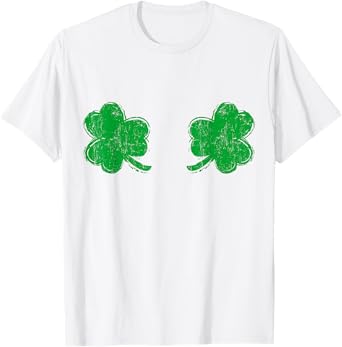 Shamrock Boobs T-Shirt Irish Boobies St Patricks Day Shirt T-Shirt