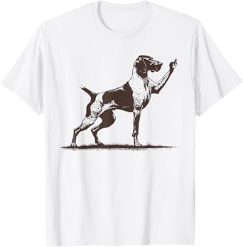 Rude Pointer Dog German Shorthair Dog Midle Finger Hand T-Shirt