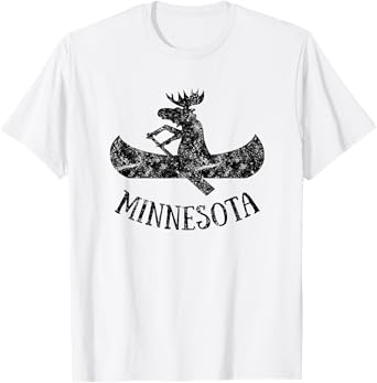 Minnesota Moose Shirt | Funny Moose Canoe Gift T-Shirt