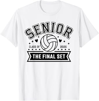 Senior Volleyball Class of 2026 Crew Volleyball Senior Night T-Shirt