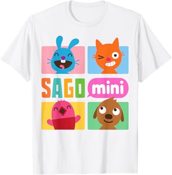 Jack, Jinja, Robin and Harvey Sago Mini Grid T-Shirt