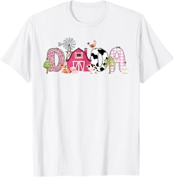 Dada Farm Animal Birthday 1st Family Matching Party Dad T-Shirt
