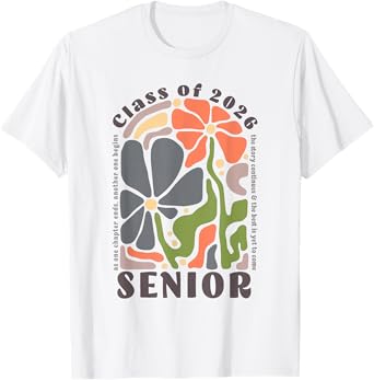 Senior 2026 Boho Floral Class of 2026 High School Senior T-Shirt