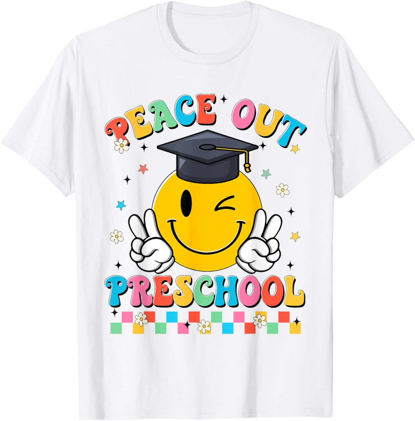 Peace Out Preschool Graduation Last Day Teacher Kids Tee | TeeBrew