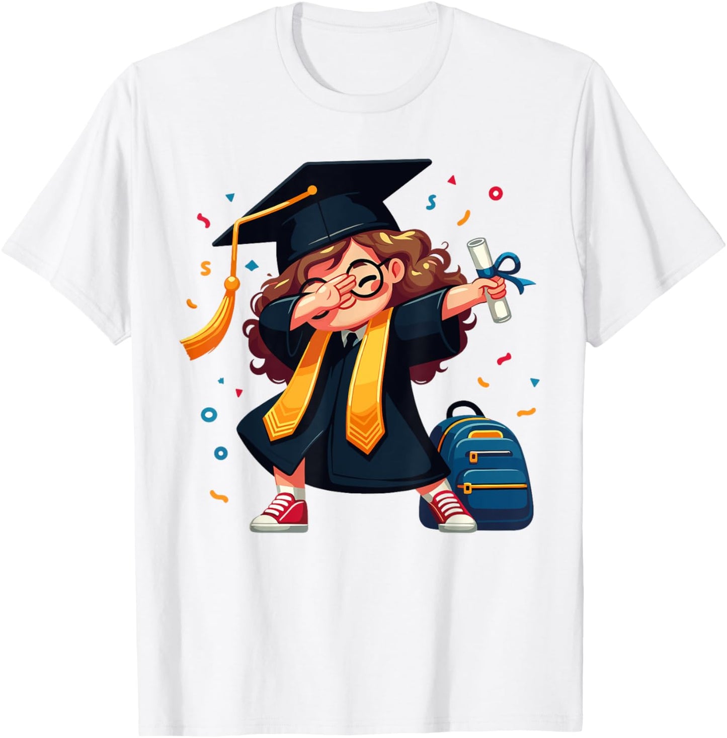 Cute Girl Graduate Dab Funny 2025 Graduation Design T-Shirt