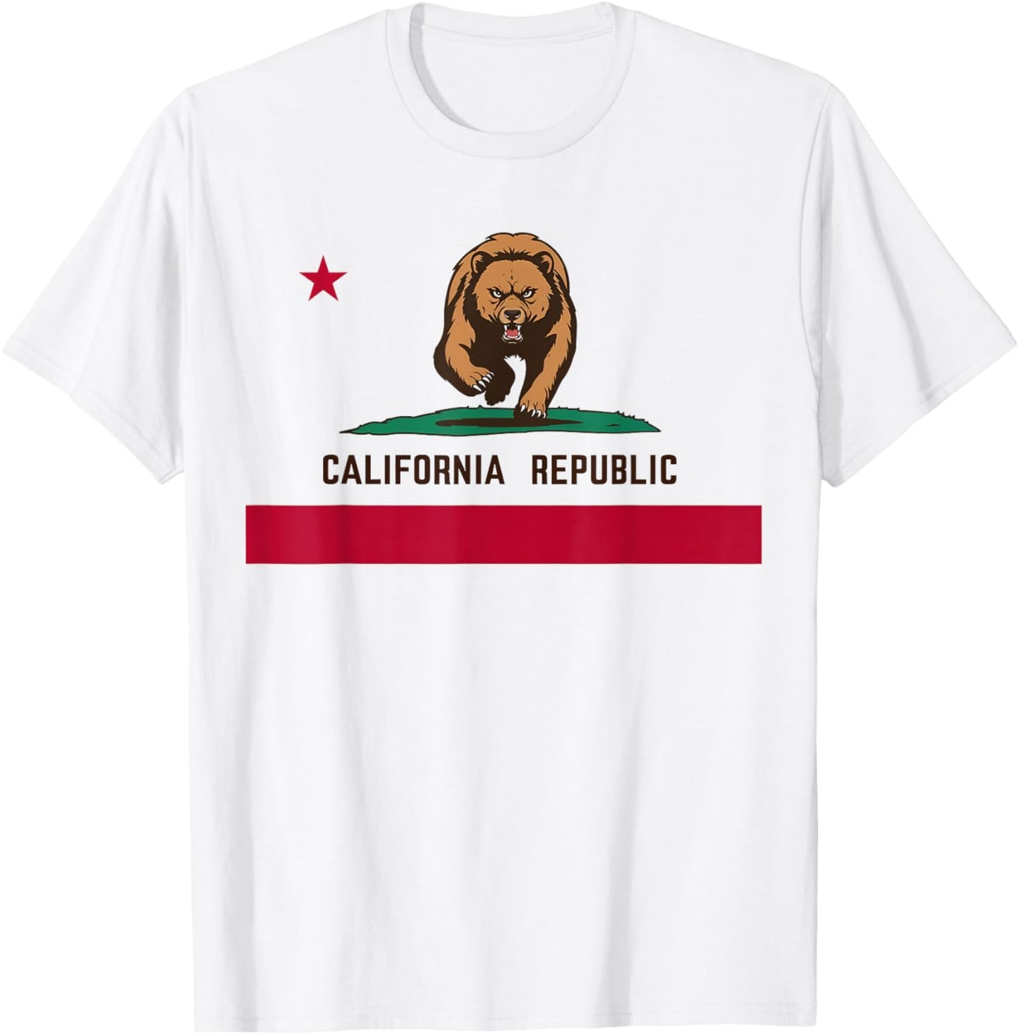 California flag bear Golden State of Warning los angeles T-Shirt