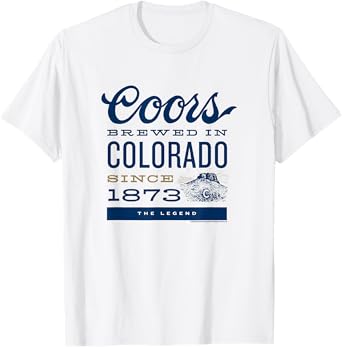 Coors Brewing Company Coors Brewed In Colorado Retro Poster T-Shirt