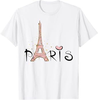 Eiffel Tower Paris Girls Guys Travel Holiday France Souvenir T-Shirt