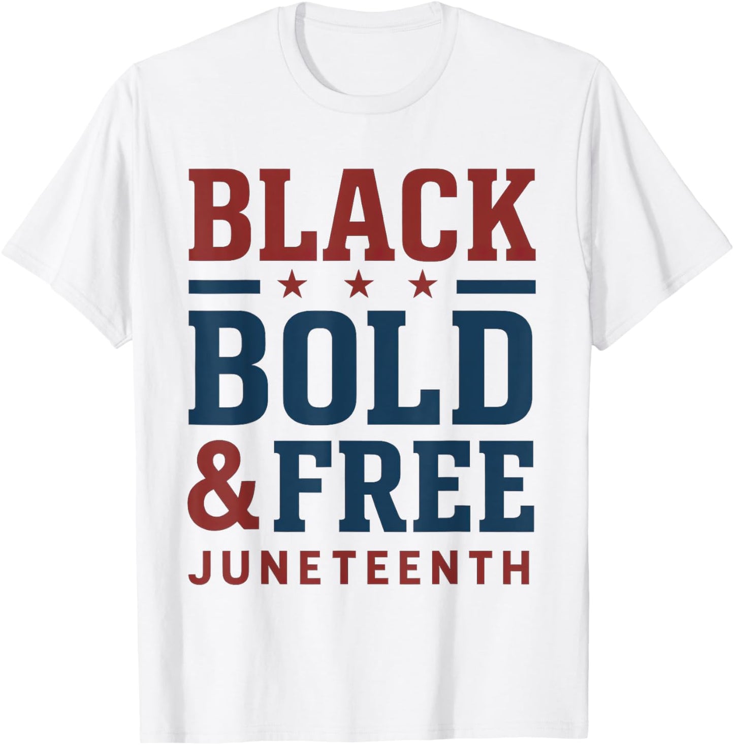 Black Bold & Free Juneteenth T-Shirt