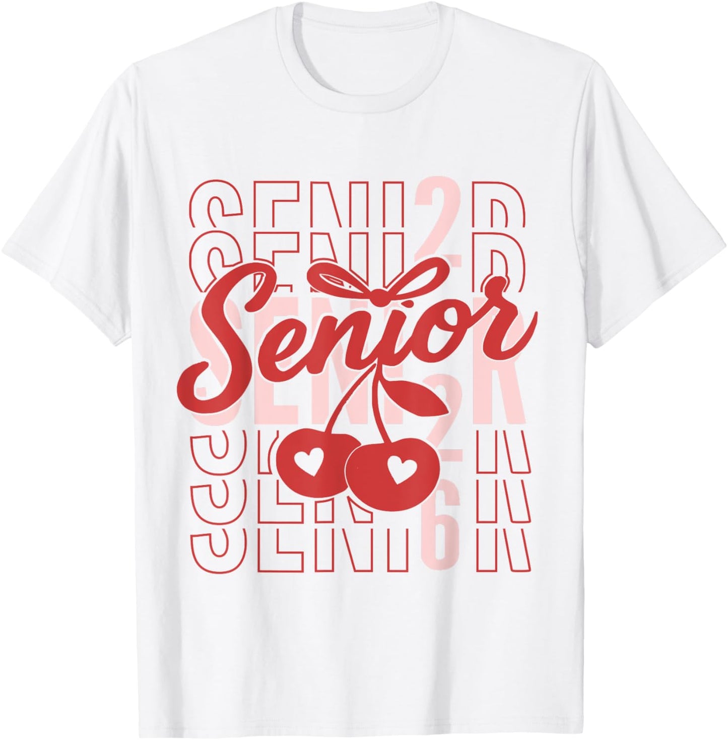 Senior Girls Class of 2026 cherry senior 26 coquette style T-Shirt