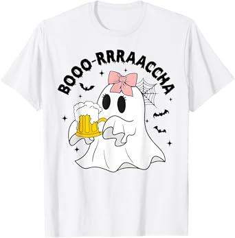 Booo-rrraaccha Funny Ghost Beer Halloween Spooky Season T-Shirt