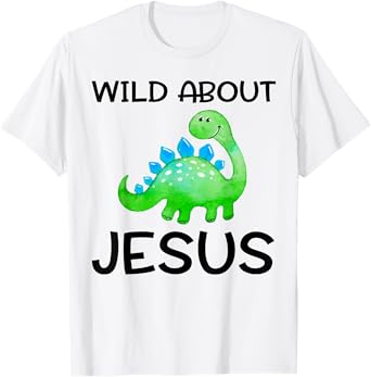 Wild About Jesus Shirt VBS Sunday School Teacher Pastor Dino T-Shirt