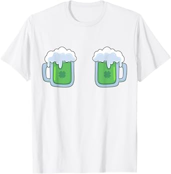 Funny St Patricks Day Drinking Irish Shamrock Green Beer Mug T-Shirt