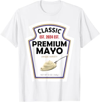 White Mayonnaise DIY Halloween Costume Couples & Group Mayo T-Shirt