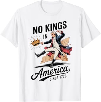 Alexander Hamilton No Kings America Funny 4th July Kids Men T-Shirt