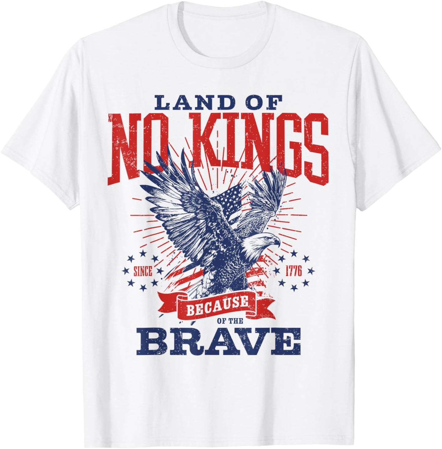 No Kings Protest Eagle Sign T-Shirt