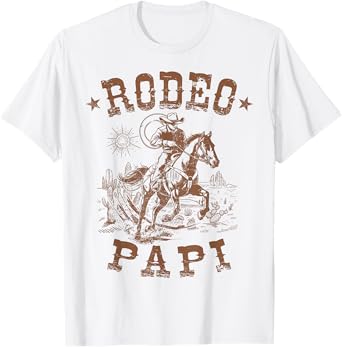 Rodeo Papi Western Cowboy Family Matching Father's Day T-Shirt