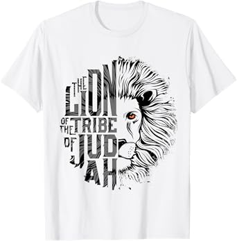 Lion of Tribe of Judah Religious Graphic Christian Worship T-Shirt