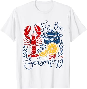 Vintage Tis The Season Summer Vibes Funny Crawfish Season T-Shirt