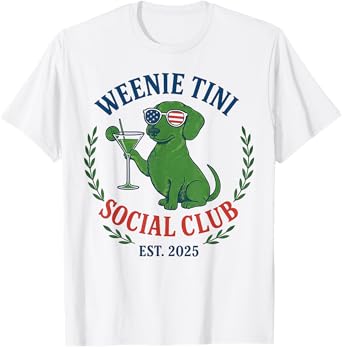 Weenies and Martinis Funny Dachshund Dog With Martini T-Shirt for Men Women