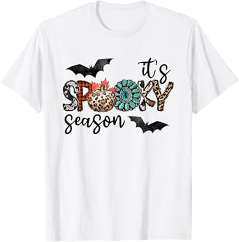 It's Spooky Season Pumpkin Leopard T-Shirt