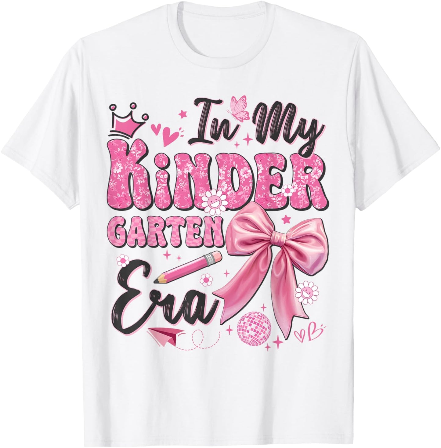 In My Kindergarten Era Coquette Back To School Teacher Girl T-Shirt