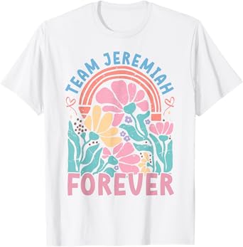 Team Jeremiah Forever Floral Retro Groovy Kids T-Shirt