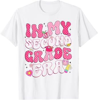 In My Second Grade Era Back To School Groovy Girl Women T-Shirt