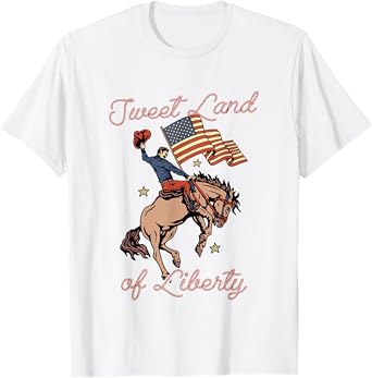 Sweet Land Statue of Liberty Vintage 4th of July Freedom T-Shirt