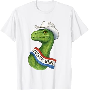 Country Cowgirl Texas Concert | Dinosaur Sash Clever Girl T-Shirt