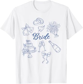 Bride Future Mrs Bow Bridal Party Wedding Bachelorette T-Shirt