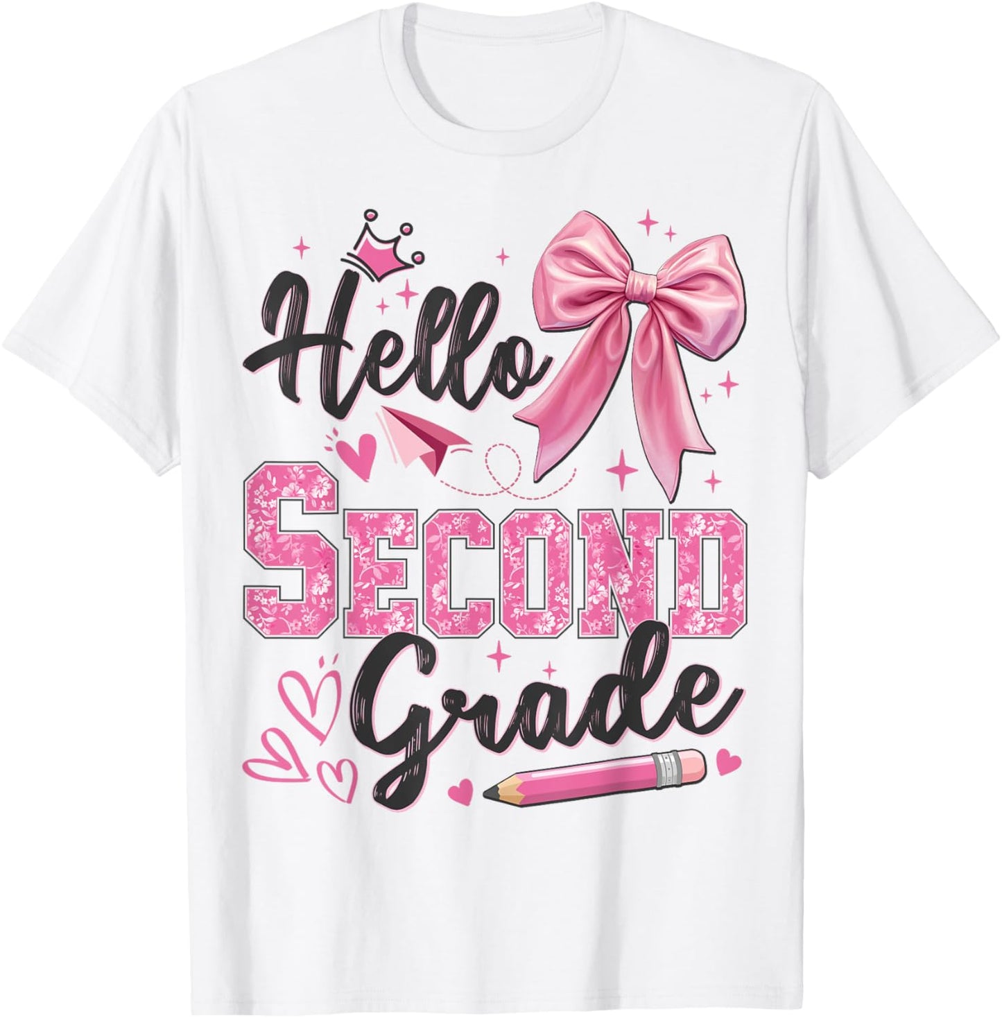 Hello Second Grade First Day Teacher Girl Coquette Tee by TeeBrew