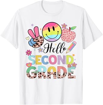 Hello 2nd grade Boy Girl Teacher Back To School 2nd grade T-Shirt