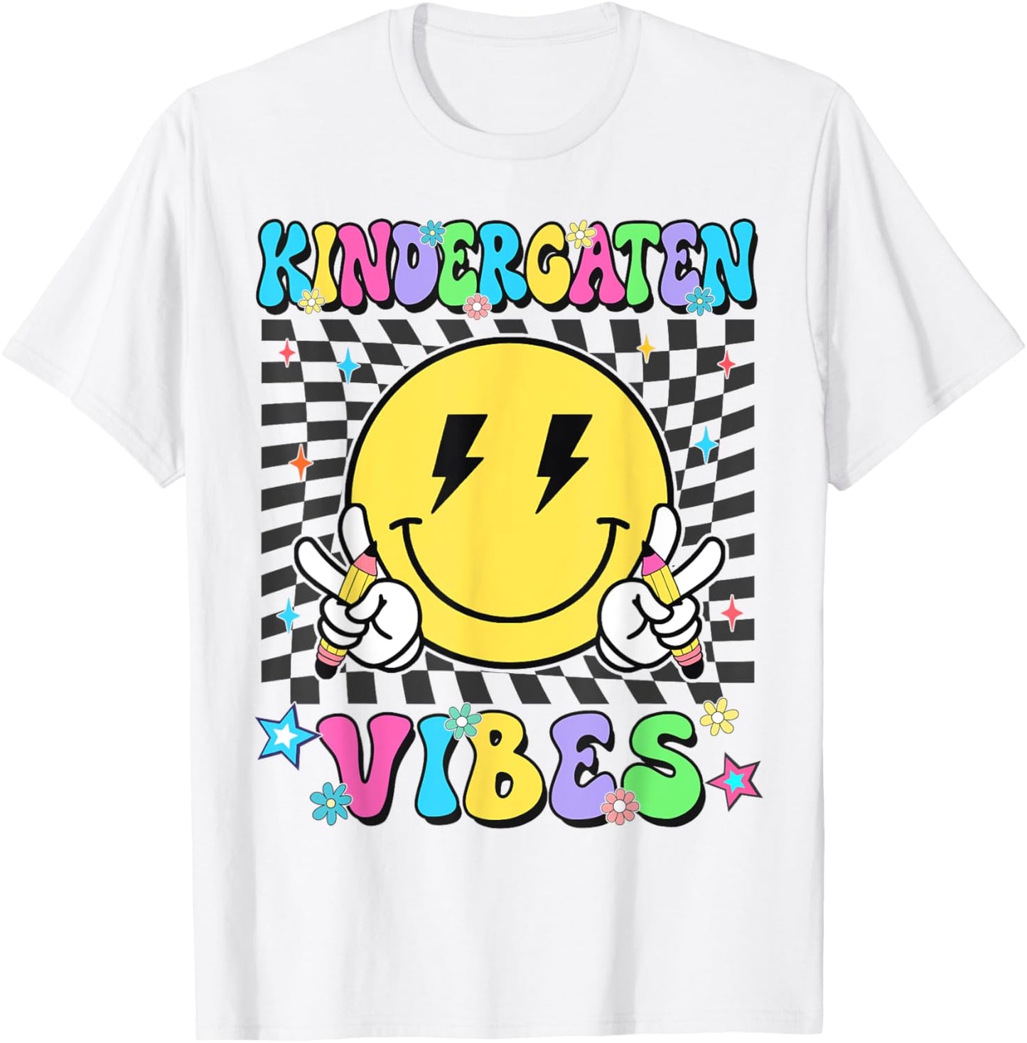 Groovy Kindergarten For Girls Boys Teacher Back To School T-Shirt