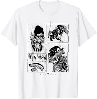 Alien: Earth Xenomorph XX121 Multi Pose Distressed Style T-Shirt