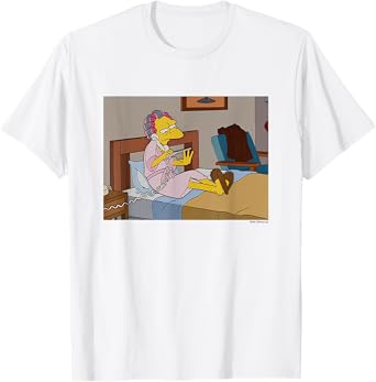 The Simpsons Moe Gossiping Phone Call Big Chest Poster T-Shirt