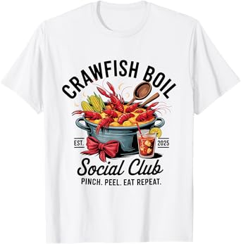 Social Club Crawfish Boil Cajun Seafood Festival Season T-Shirt